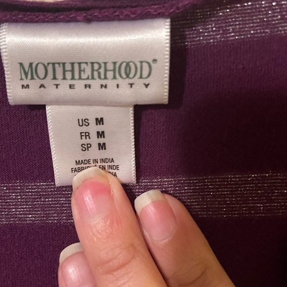 Motherhood Maternity top. Purple and silver. Good condition. Size M. - Picture 3 of 3